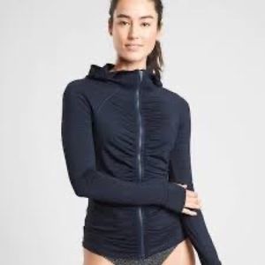ATHLETA Pacifica Crosscurrent UPF Jacket, Black, Large.